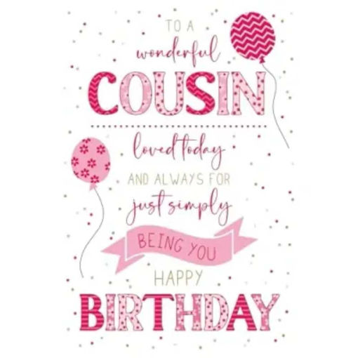 Picture of TO A WONDERFUL COUSIN BIRTHDAY CARD